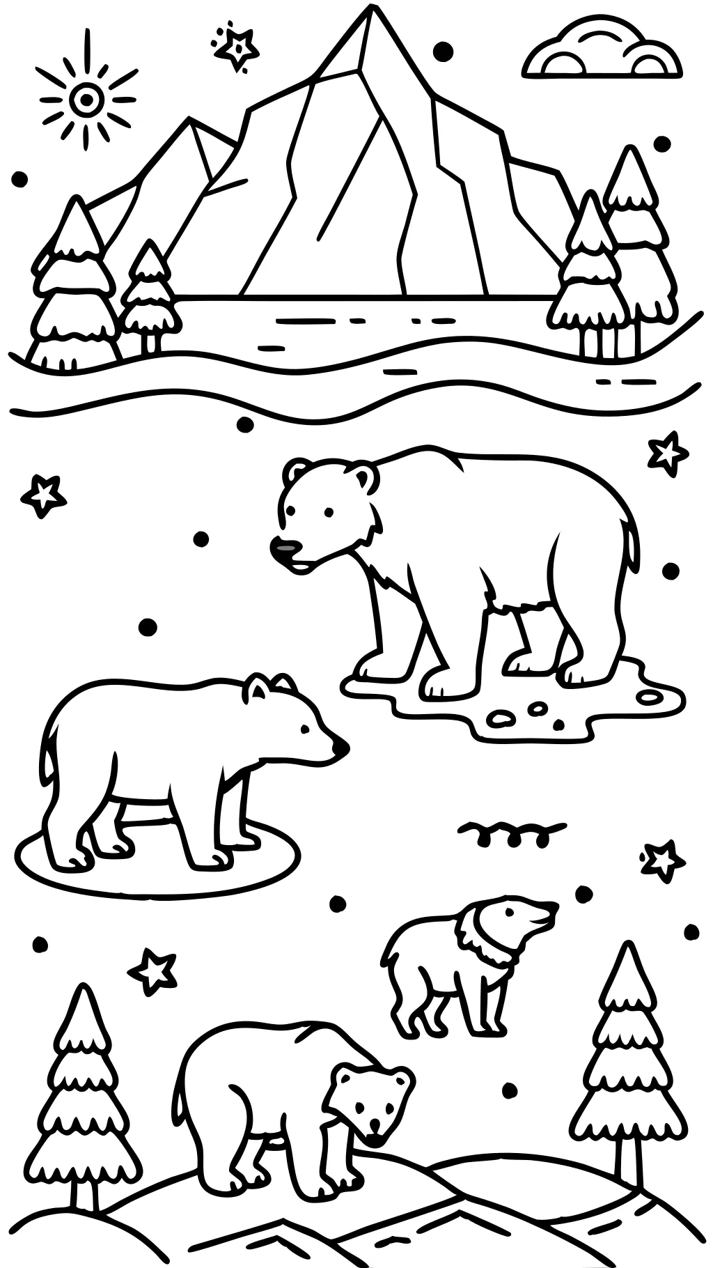 polar bears coloring pages